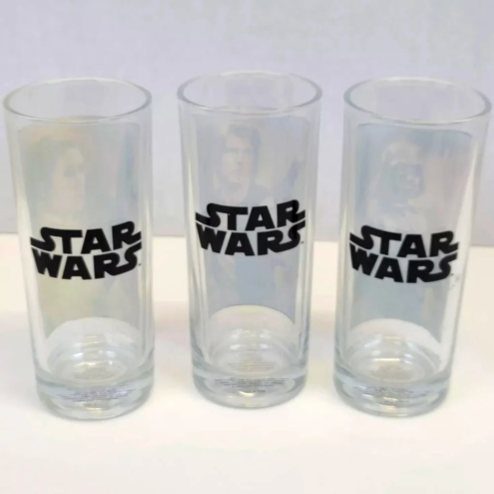 Lucas Films Collector Star Wars Characters 10oz Drinking Glasses 2011 Lot of 3